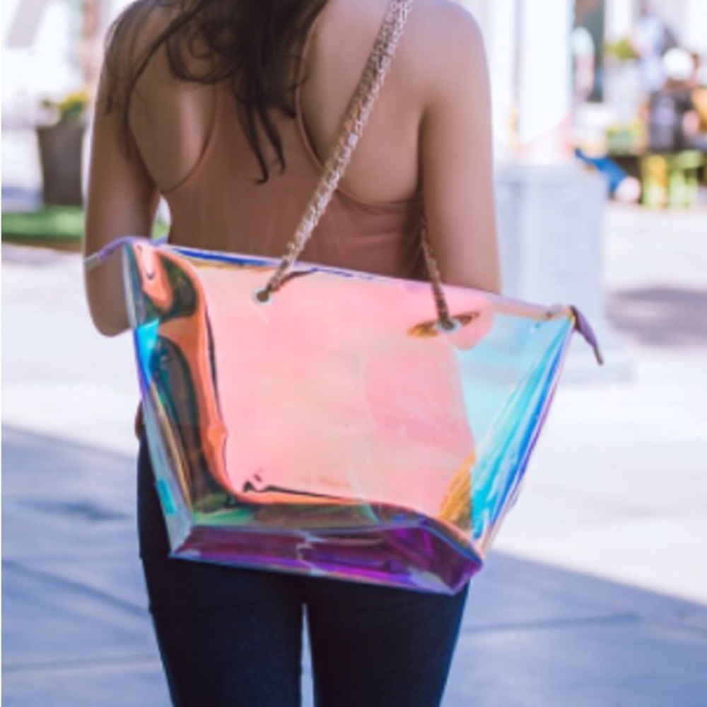 Prism Iridescent Zip All Tote